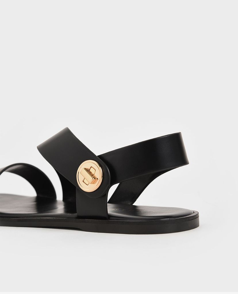 CHARLES & KEITH - Giày sandal nữ quai ngang chéo thời trang