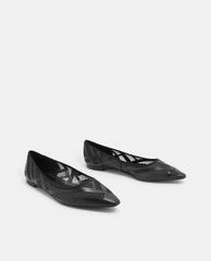 CHARLES & KEITH - Giày búp bê mũi nhọn Mesh Detail