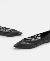 CHARLES & KEITH - Giày búp bê mũi nhọn Mesh Detail