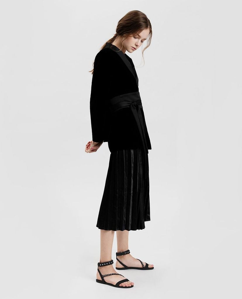 CHARLES & KEITH - Giày sandal nữ quai ngang thời trang