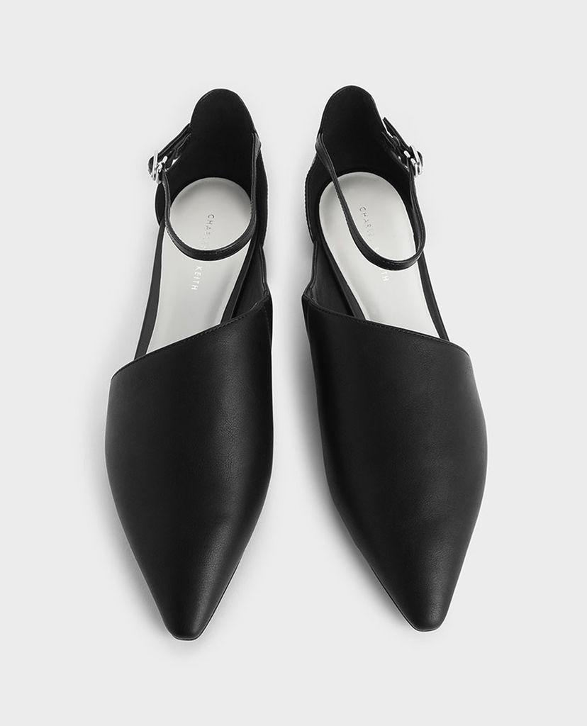 CHARLES & KEITH - Giày đế bệt nữ mũi nhọn thời trang