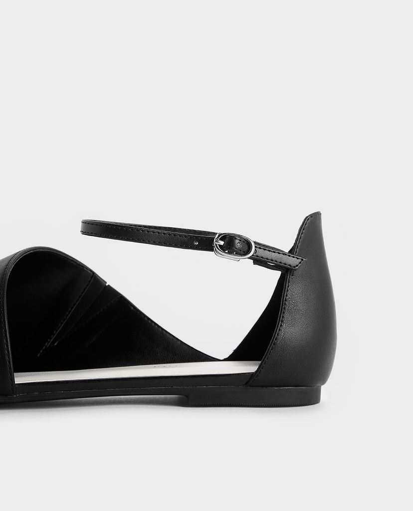 CHARLES & KEITH - Giày đế bệt nữ mũi nhọn thời trang