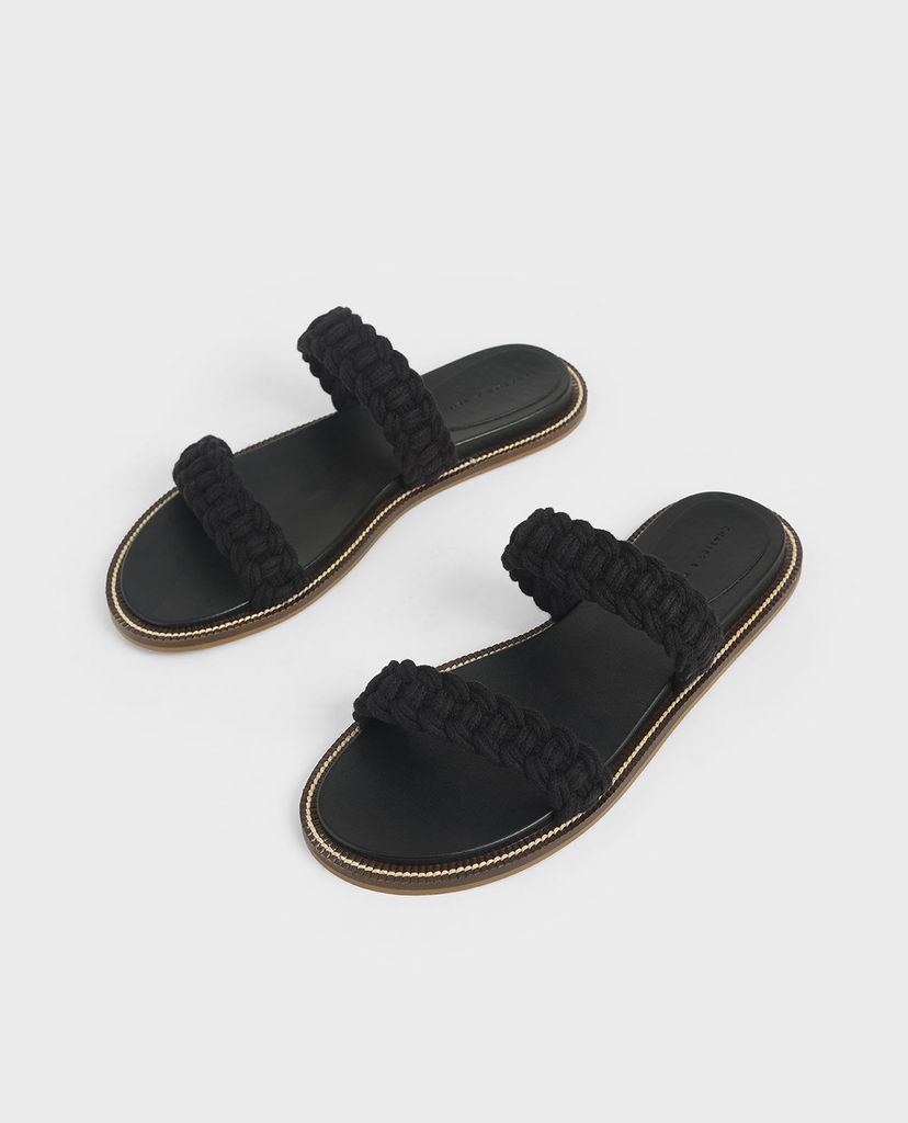 CHARLES & KEITH - Giày sandal nữ quai ngang Rope Slide