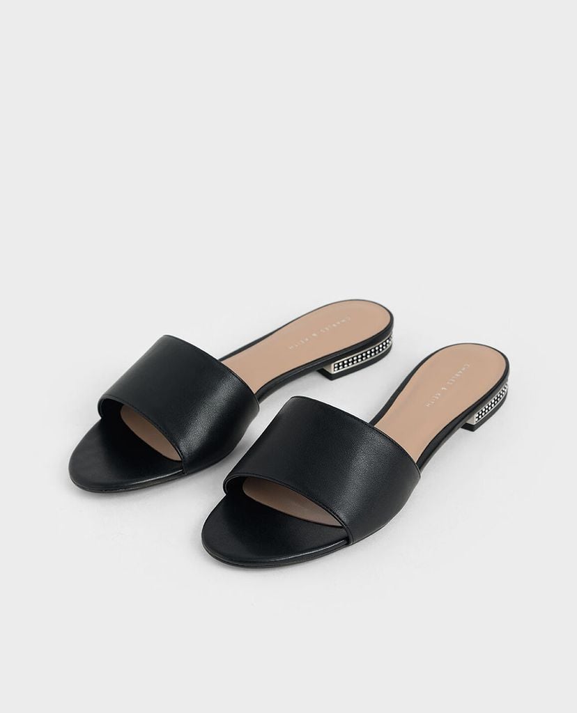 CHARLES & KEITH - Dép nữ quai ngang Gem Encrusted