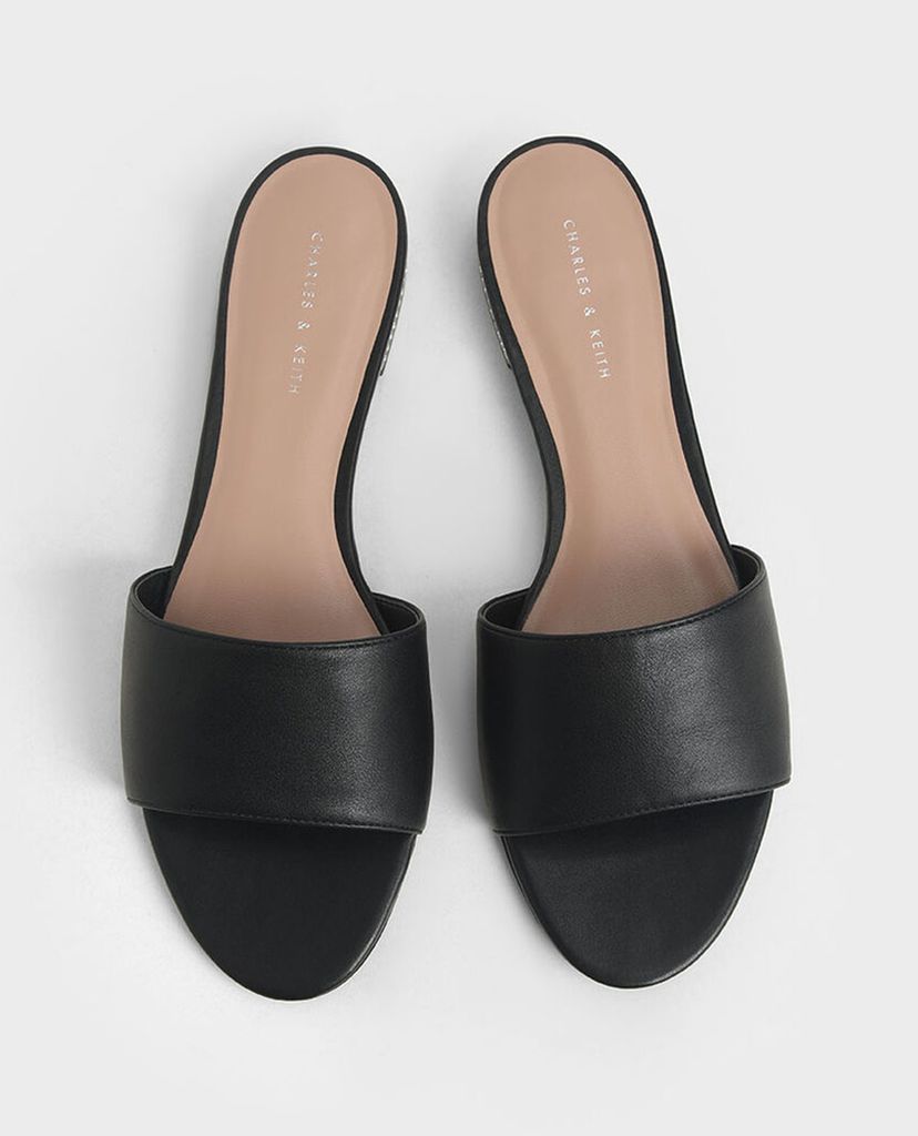 CHARLES & KEITH - Dép nữ quai ngang Gem Encrusted