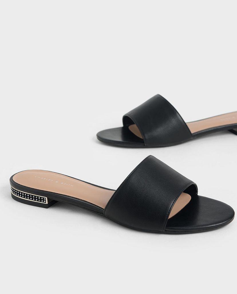 CHARLES & KEITH - Dép nữ quai ngang Gem Encrusted