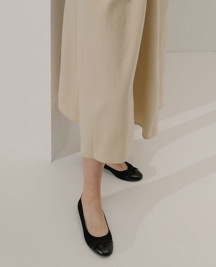 CHARLES & KEITH - Giày đế bệt nữ mũi tròn Mesh Bow Tie Ballerina