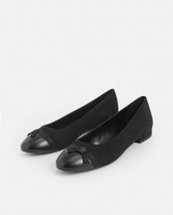 CHARLES & KEITH - Giày đế bệt nữ mũi tròn Mesh Bow Tie Ballerina