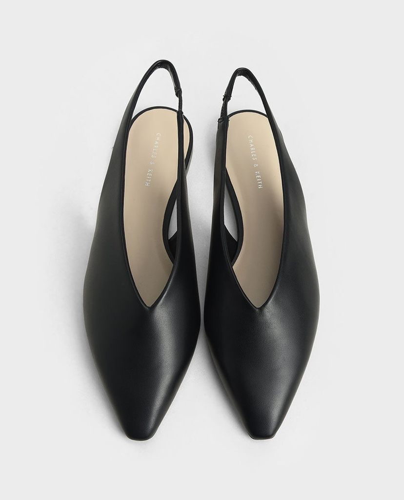 CHARLES & KEITH - Giày búp bê nữ Pointed Toe Slingback Ballerinas