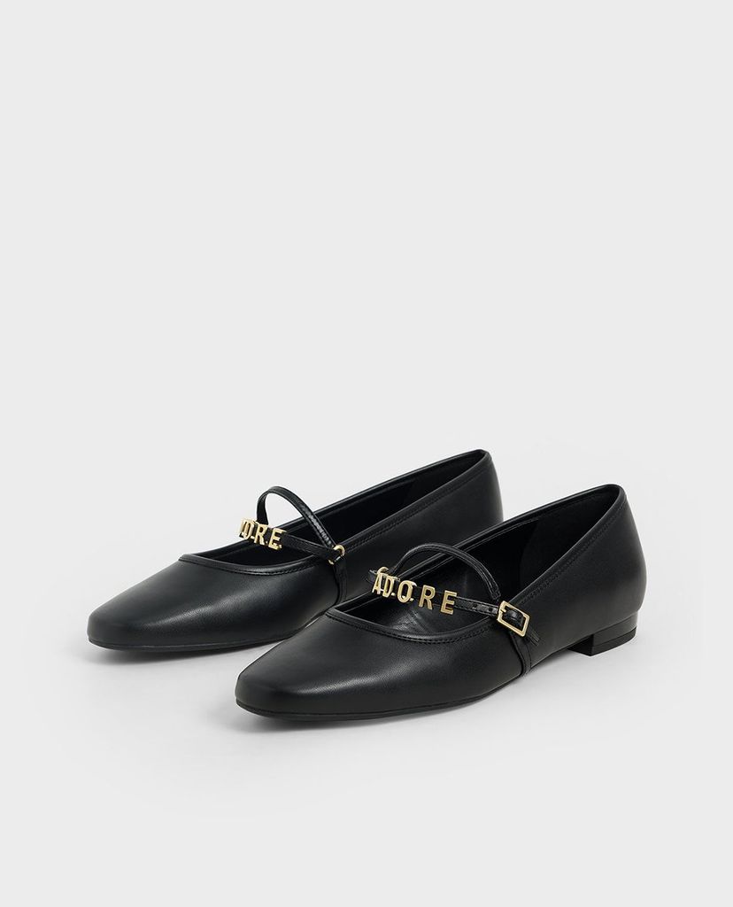 CHARLES & KEITH - Giày đế bệt nữ mũi nhọn Adore Mary Jane