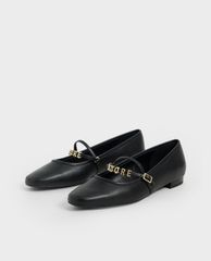 CHARLES & KEITH - Giày đế bệt nữ mũi nhọn Adore Mary Jane