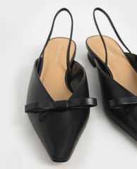 CHARLES & KEITH - Giày đế bệt mũi nhọn Patent Bow
