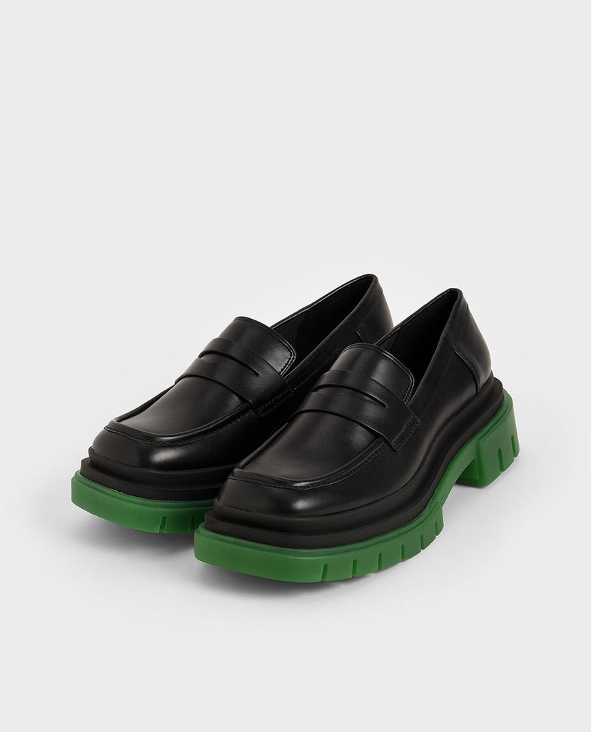 CHARLES & KEITH - Giày đế bệt nữ Chunky Sole Penny Loafers