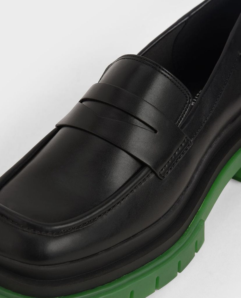 CHARLES & KEITH - Giày đế bệt nữ Chunky Sole Penny Loafers