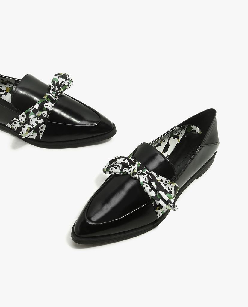 CHARLES & KEITH - Giày loafers nữ Knotted Bow Convertible