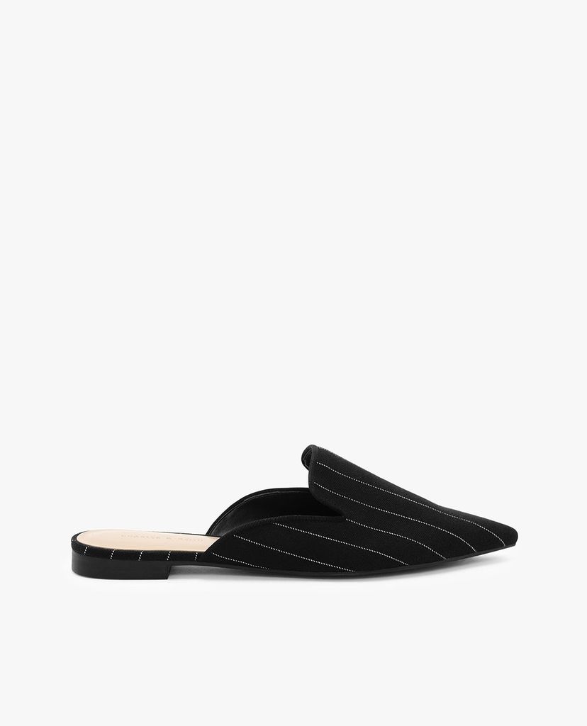 CHARLES & KEITH - Giày đế bệt nữ mũi nhọn Floral Embroidery
