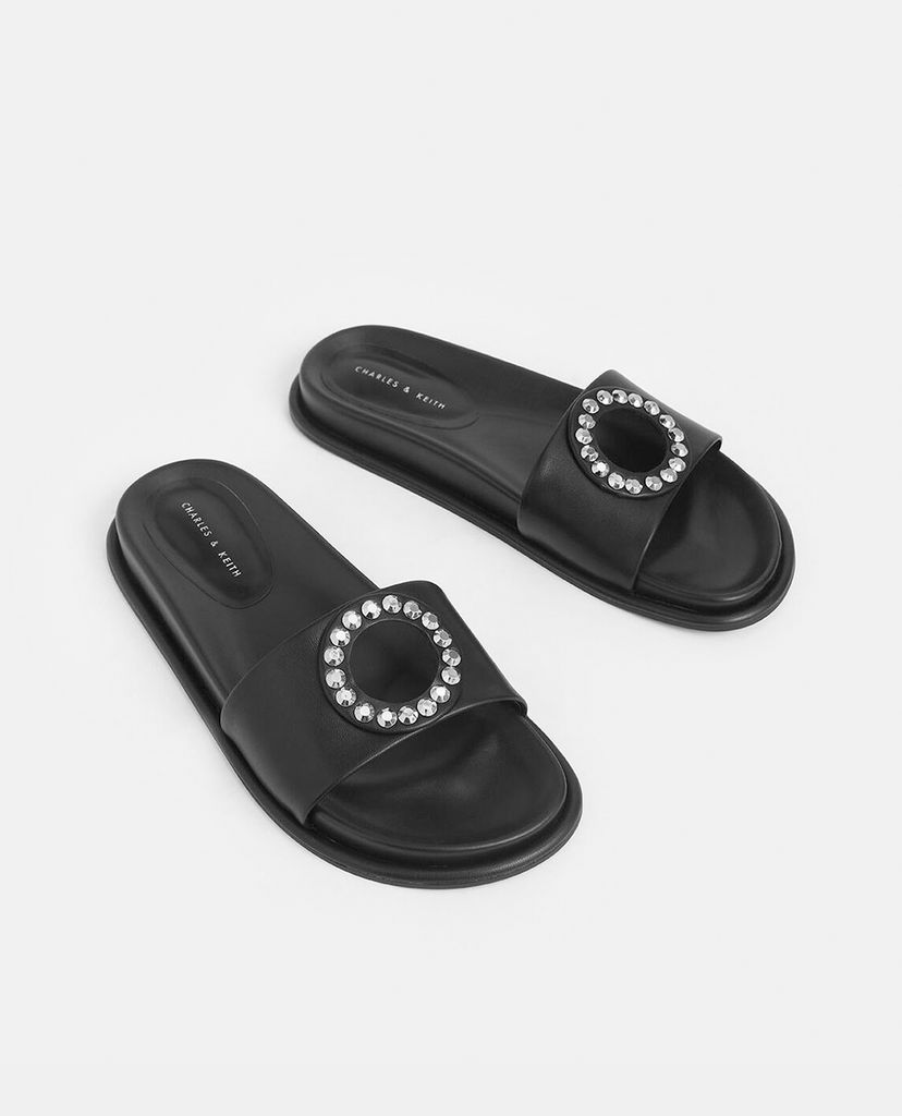 CHARLES & KEITH - Dép nữ quai ngang Embellished Detail