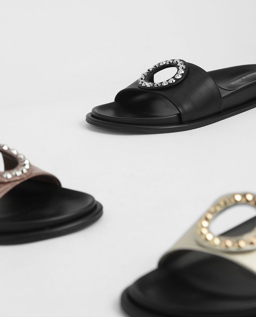 CHARLES & KEITH - Dép nữ quai ngang Embellished Detail