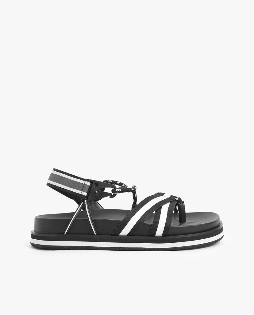 CHARLES & KEITH - Giày sandal nữ quai ngang Two Tone Grosgrain & Rope