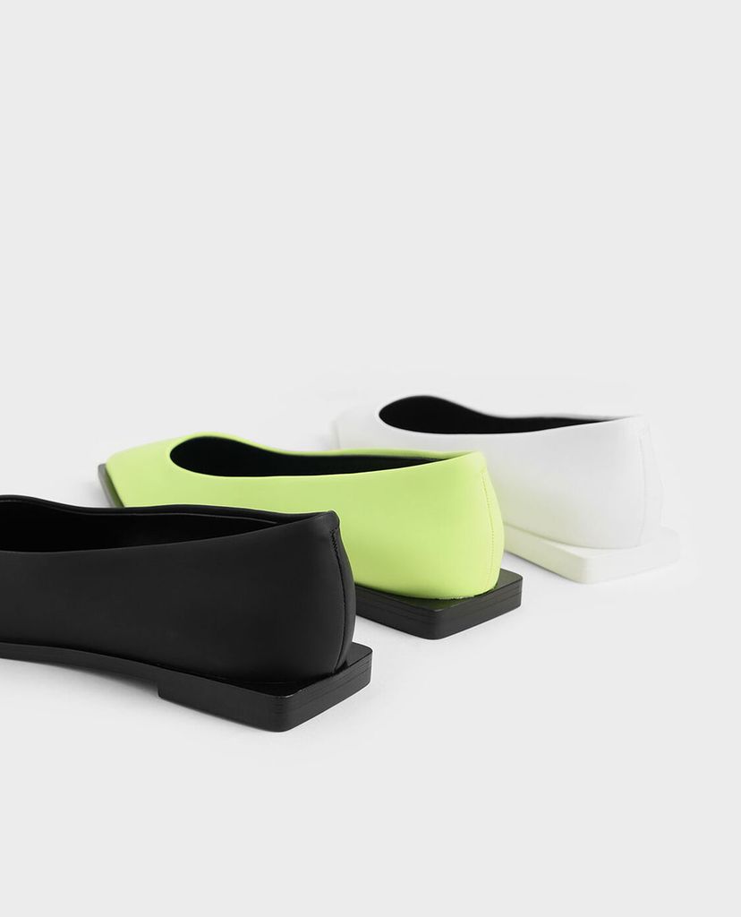 CHARLES & KEITH - Giày đế bệt mũi nhọn Pointed Toe Ballerina