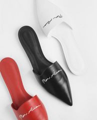 CHARLES & KEITH - Giày đế bệt mũi nhọn Embroidered Pointed