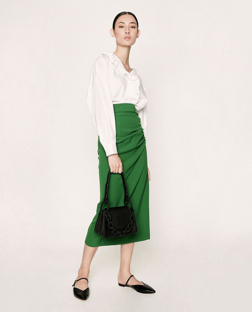 CHARLES & KEITH - Giày đế bệt mũi nhọn V Cut Mary Jane