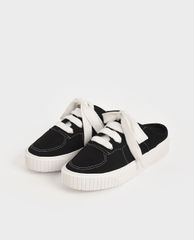 CHARLES & KEITH - Giày sneakers nữ Microsuede Slip On