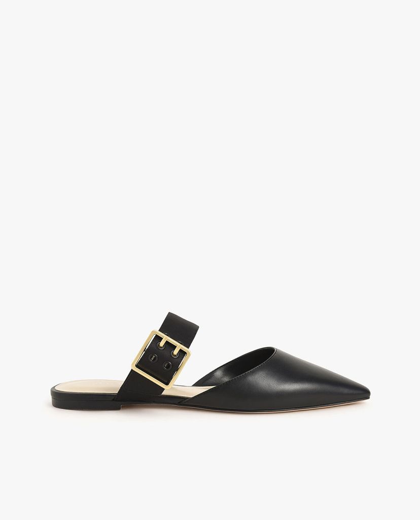 CHARLES & KEITH - Giày đế bệt nữ mũi nhọn Satin Buckle Strap