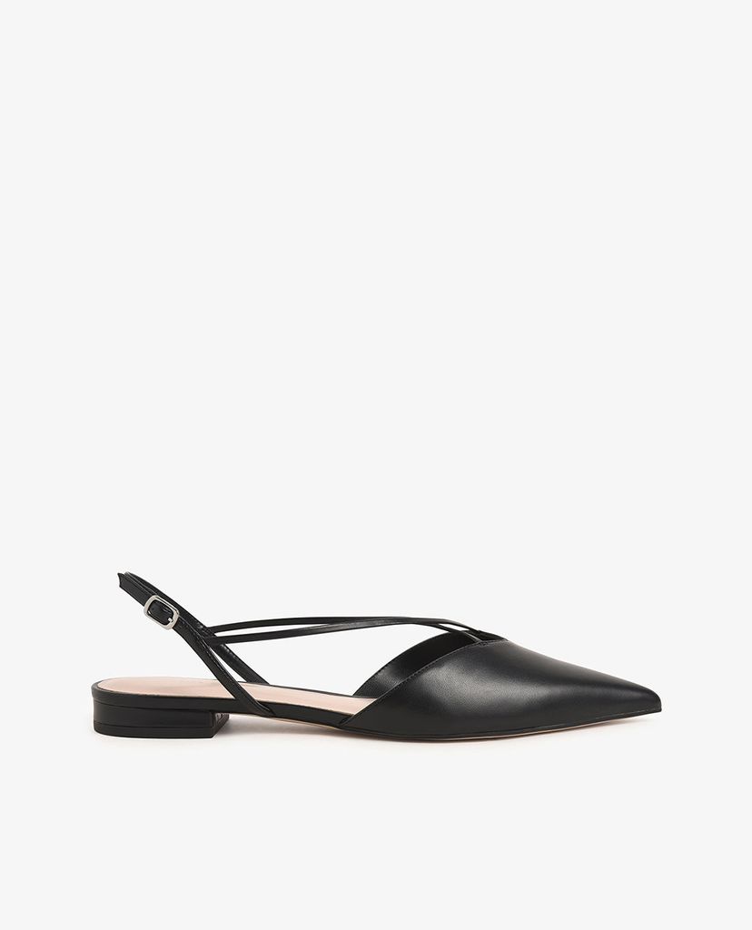 CHARLES & KEITH - Giày đế bệt mũi nhọn dây chéo Strappy Ballerina