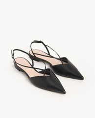 CHARLES & KEITH - Giày đế bệt mũi nhọn dây chéo Strappy Ballerina