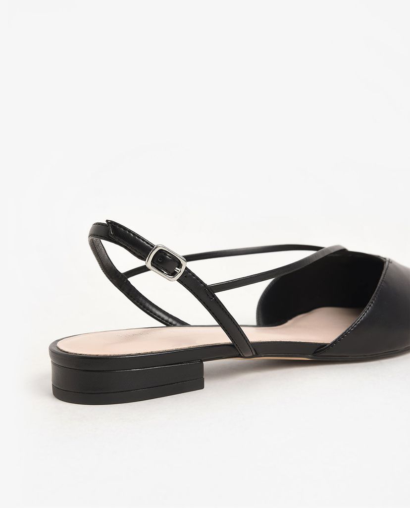 CHARLES & KEITH - Giày đế bệt mũi nhọn dây chéo Strappy Ballerina