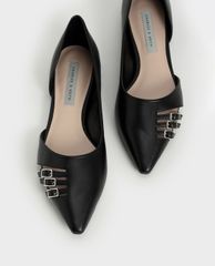 CHARLES & KEITH - Giày búp bê nữ mũi nhọn Half D'Orsay Cut Out
