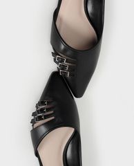 CHARLES & KEITH - Giày búp bê nữ mũi nhọn Half D'Orsay Cut Out