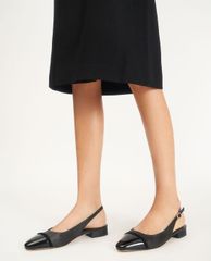 CHARLES & KEITH - Giày đế bệt nữ mũi tròn Slingback Ballerinas