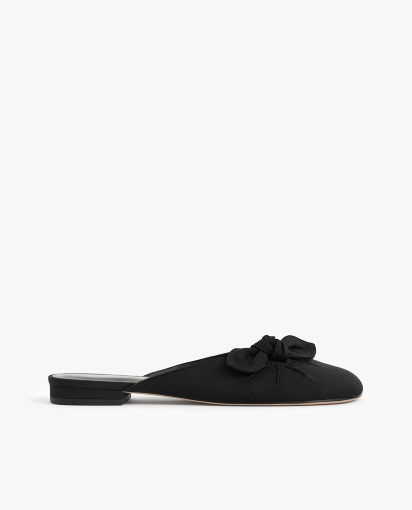 CHARLES & KEITH - Giày mules nữ mũi tròn Knotted Fabric