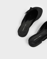 CHARLES & KEITH - Giày mules nữ mũi tròn Knotted Fabric