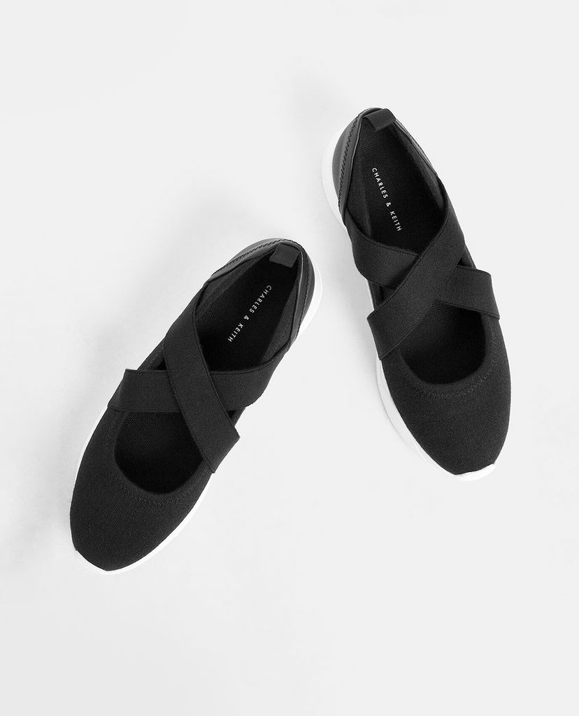 CHARLES & KEITH - Giày sneaker nữ quai chéo Criss Cross Slip On