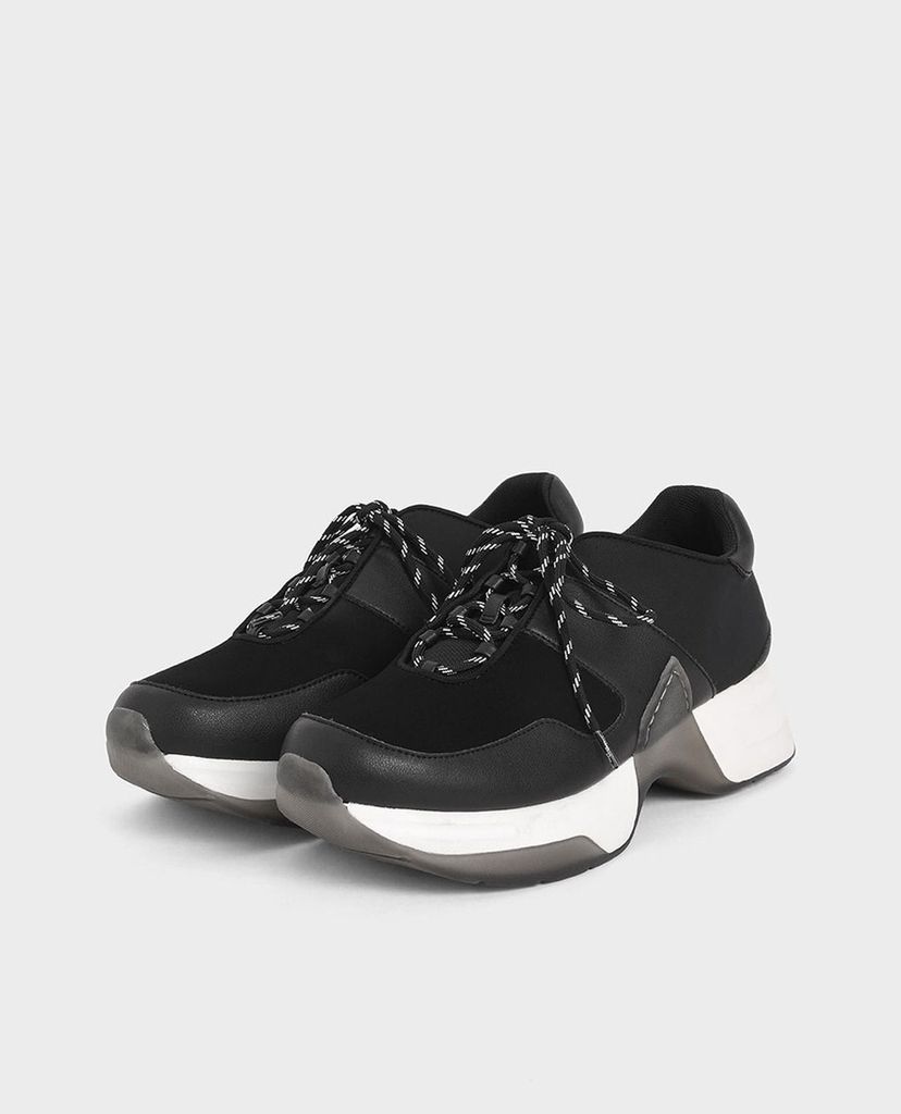 CHARLES & KEITH - Giày thể thao nữ cột dây Textured Lace Up
