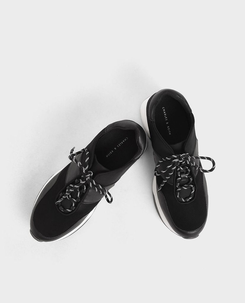 CHARLES & KEITH - Giày thể thao nữ cột dây Textured Lace Up