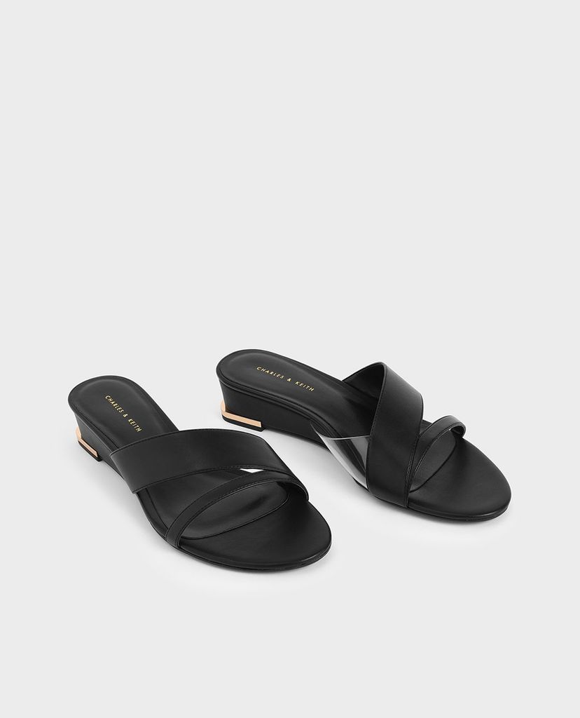 CHARLES & KEITH - Giày đế xuồng hở mũi Strappy Wedges