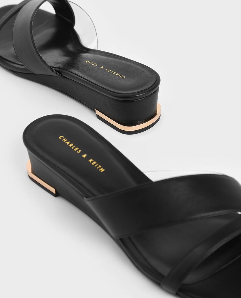 CHARLES & KEITH - Giày đế xuồng hở mũi Strappy Wedges