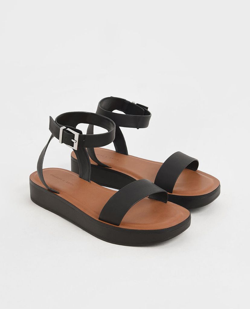 CHARLES & KEITH - Giày sandal nữ quai ngang Ankle Strap Platform