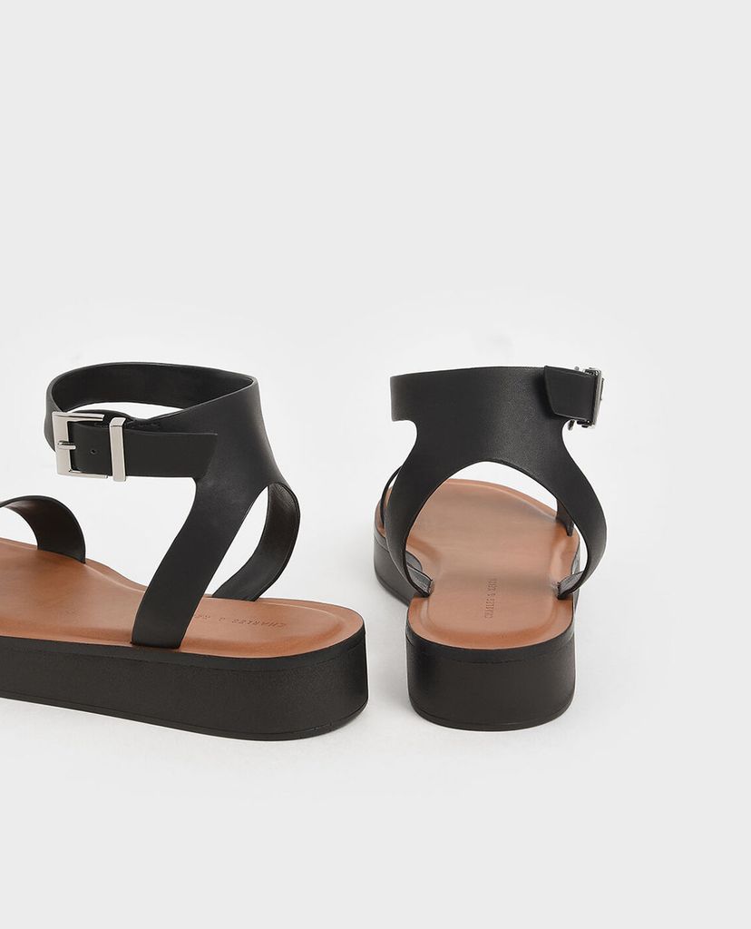 CHARLES & KEITH - Giày sandal nữ quai ngang Ankle Strap Platform