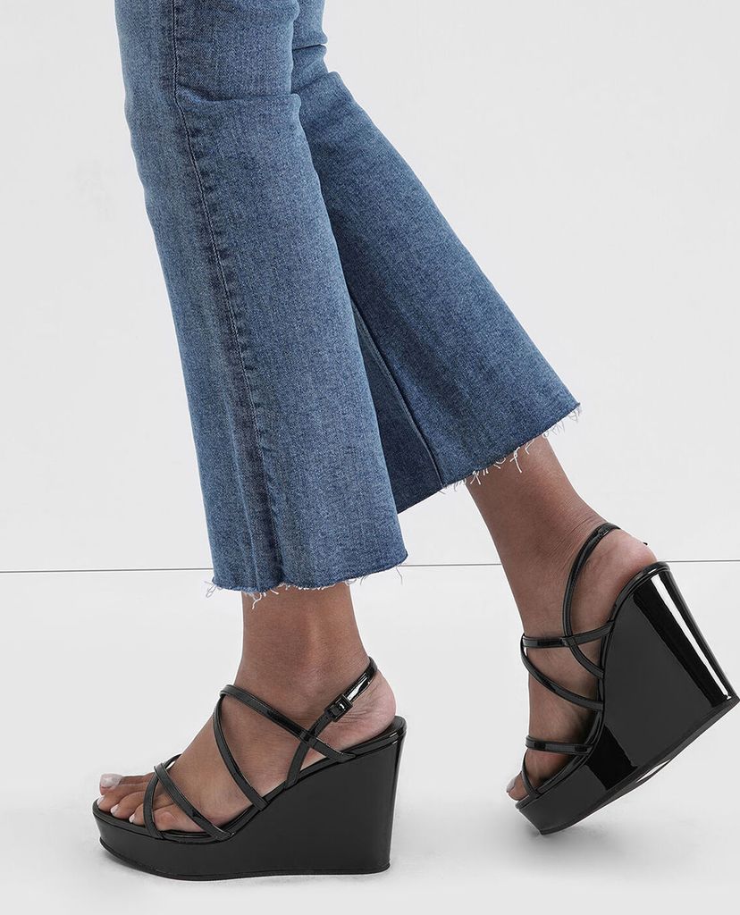 CHARLES & KEITH - Giày đế xuồng dây mảnh Patent Strappy Platform