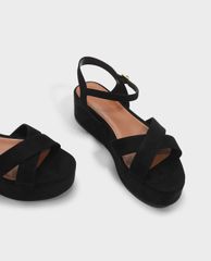 CHARLES & KEITH - Giày đế xuồng hở mũi Crossband Flatforms