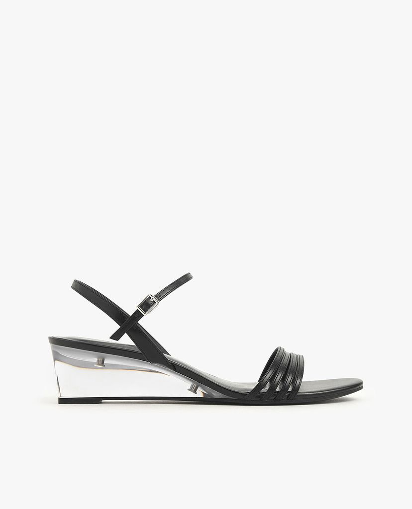CHARLES & KEITH - Giày đế xuồng quai mảnh Ankle Strap Clear