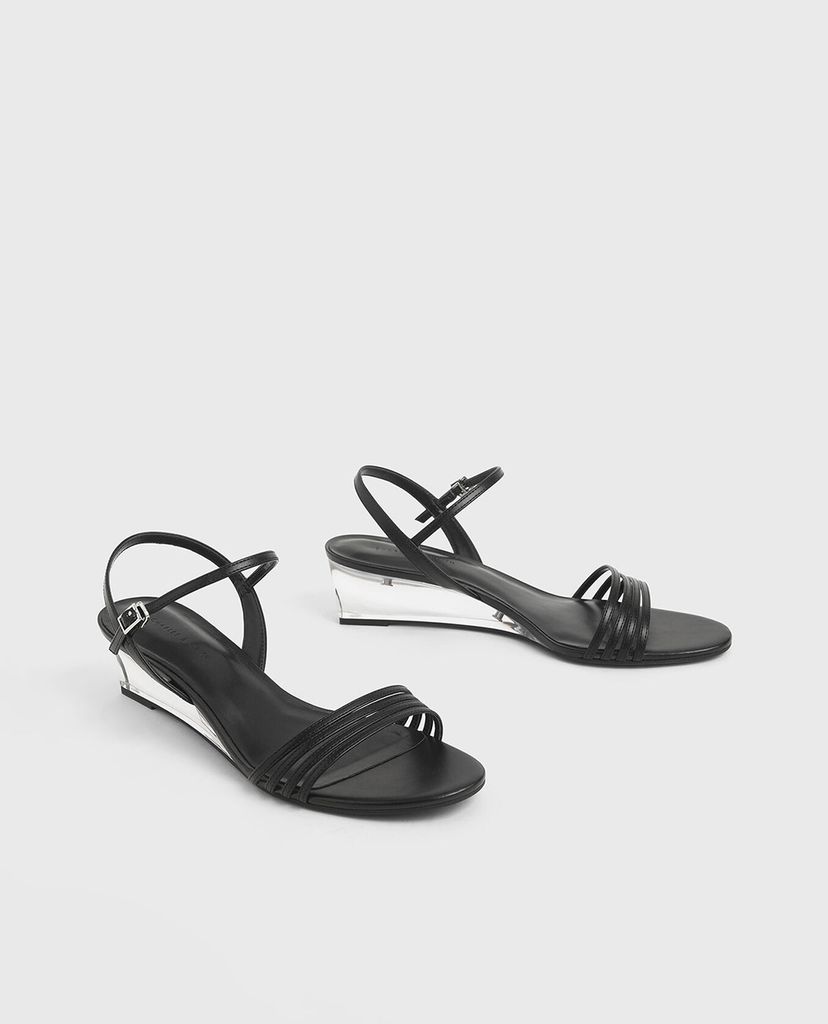 CHARLES & KEITH - Giày đế xuồng quai mảnh Ankle Strap Clear