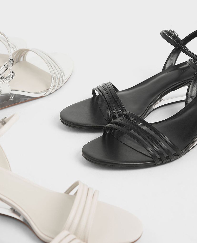 CHARLES & KEITH - Giày đế xuồng quai mảnh Ankle Strap Clear