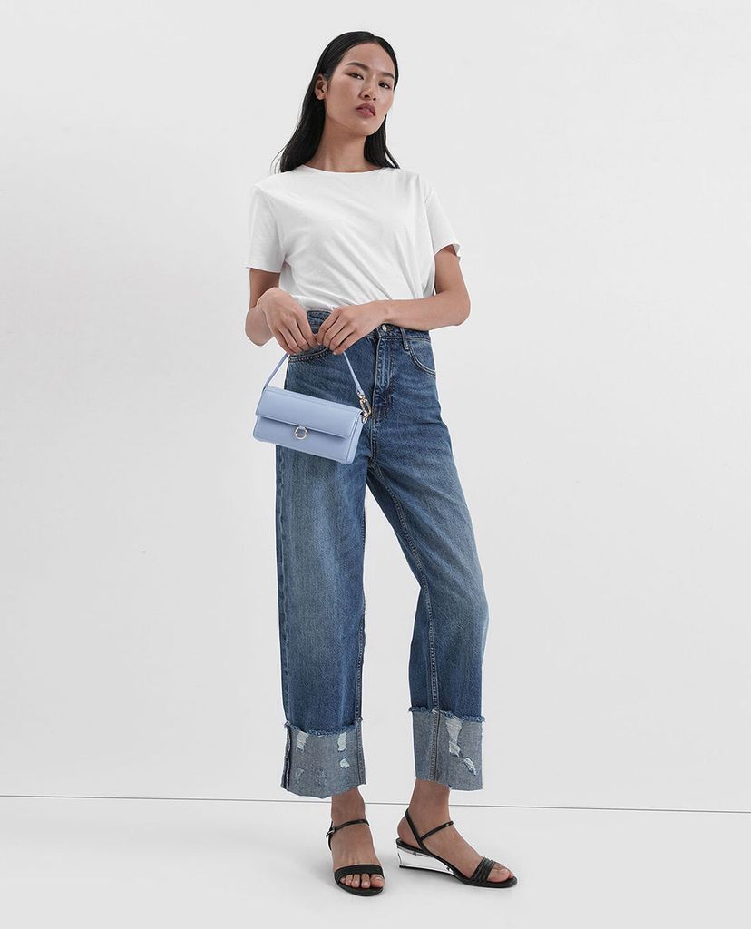 CHARLES & KEITH - Giày đế xuồng quai mảnh Ankle Strap Clear