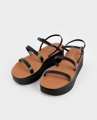 CHARLES & KEITH - Giày đế xuồng dây mảnh Strappy Flatform